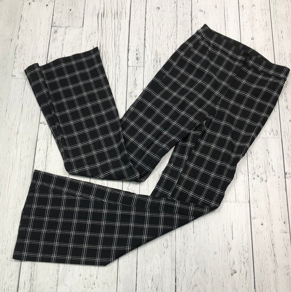 Garage black white plaid boot cut pants - Hers S