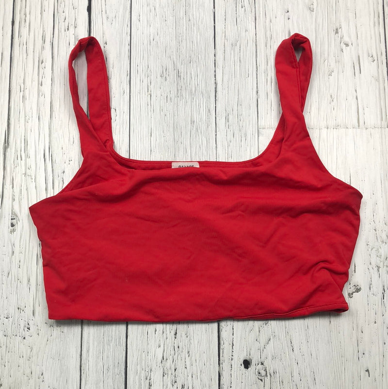 Garage red cropped tank top - Hers S