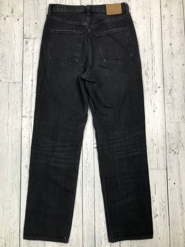 Denim Forum Joni high rise loose black jean - Hers XS/25