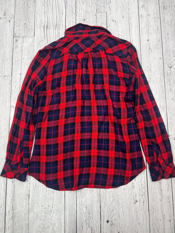 Rails red blue plaid flannel - Hers M