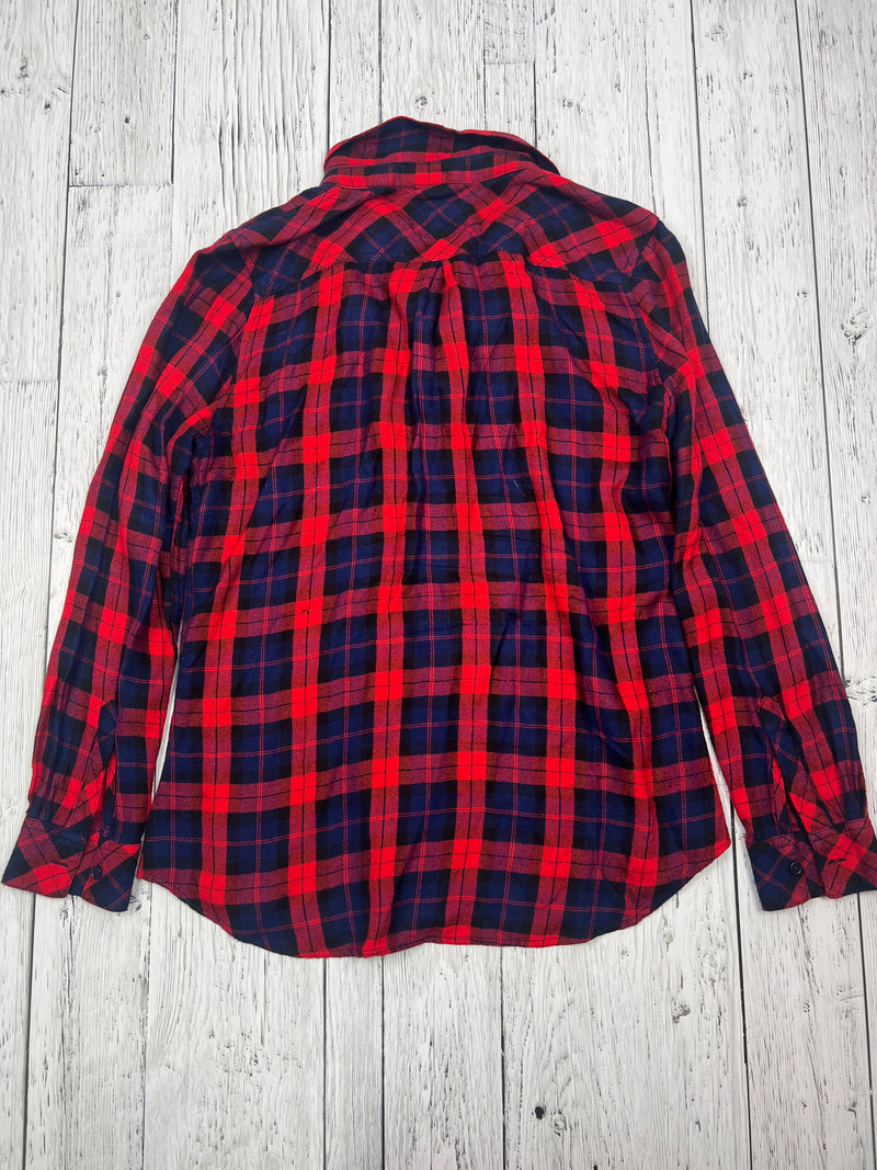 Rails red blue plaid flannel - Hers M