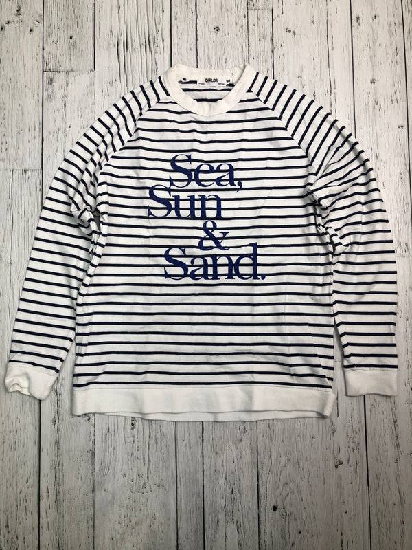CHRLDR white blue striped shirt - Hers M