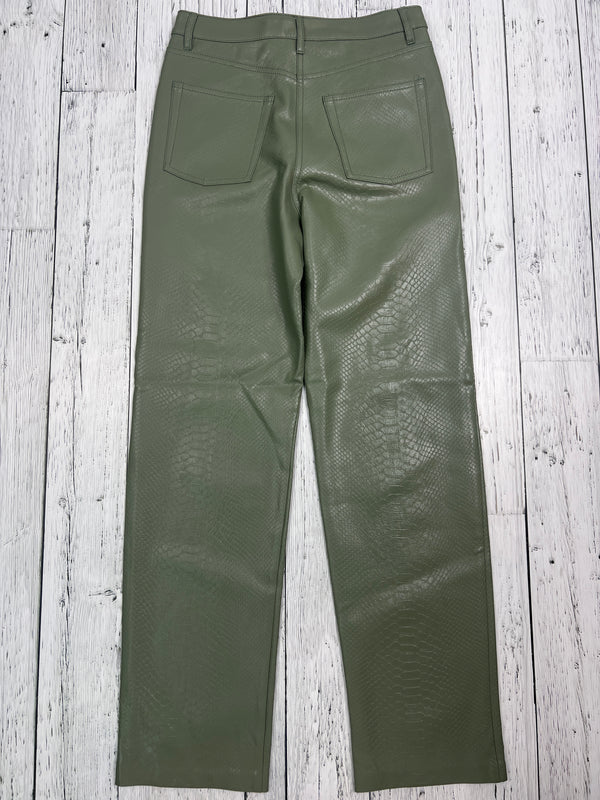 Wilfred Aritzia green patterned leather pants - Hers S/4