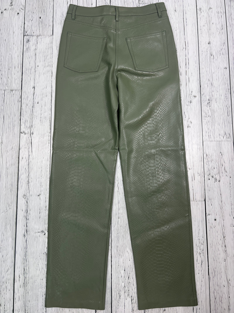 Wilfred Aritzia green patterned leather pants - Hers S/4