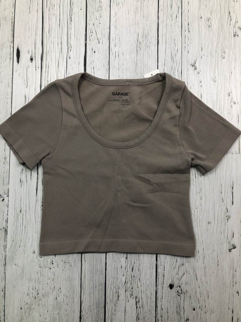 Garage brown cropped t-shirt - Hers S