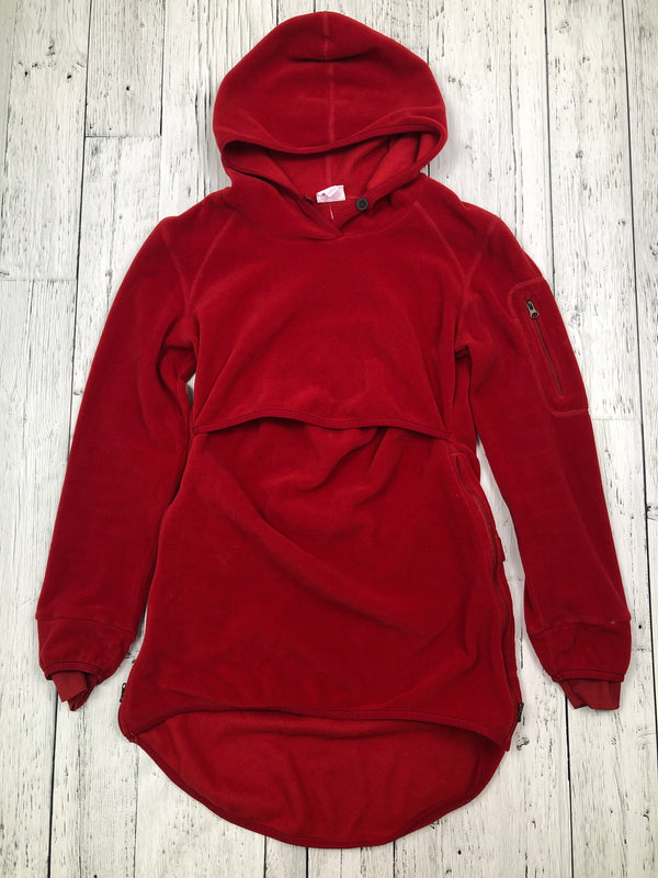 Boob nursing wear red hoodie - Ladies S