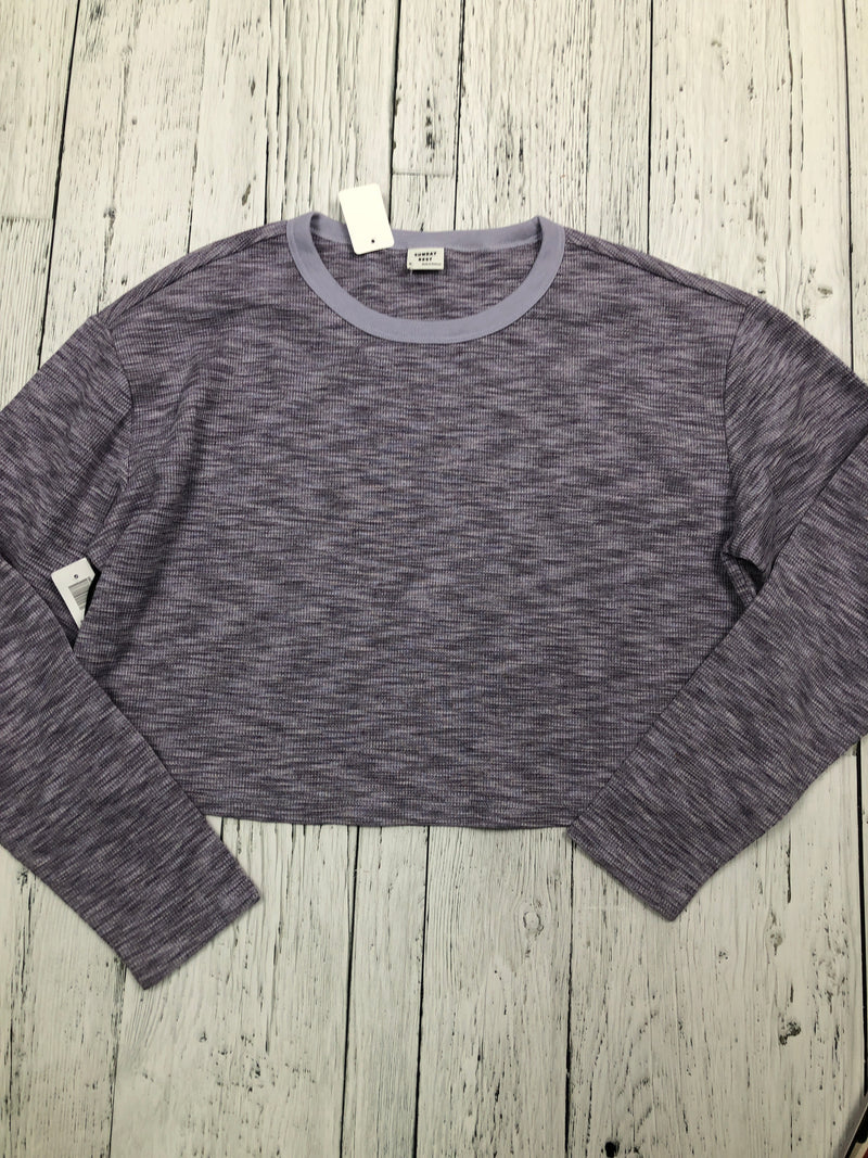 Sunday Best Aritzia purple crop shirt - Hers M