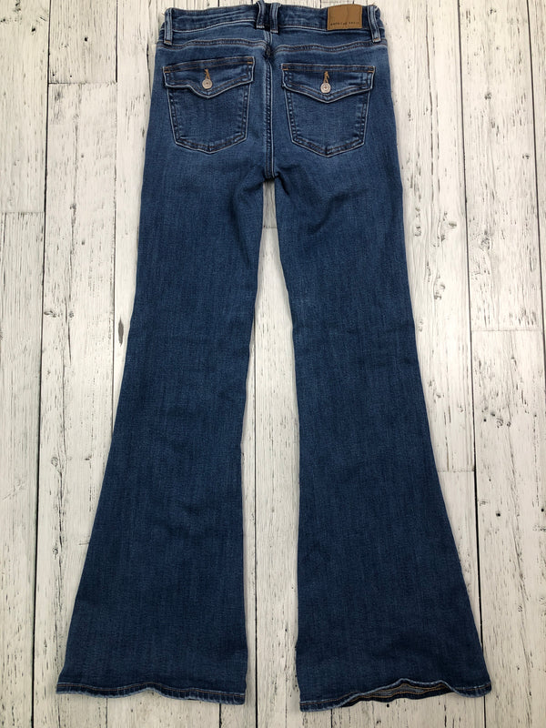 American eagle low rise flare blue jeans - Here XXS/00