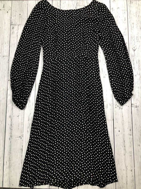 Anthropologie black white polka dot dress - Hers S