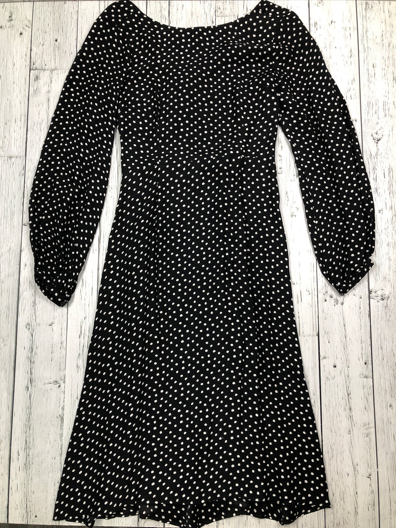 Anthropologie black white polka dot dress - Hers S