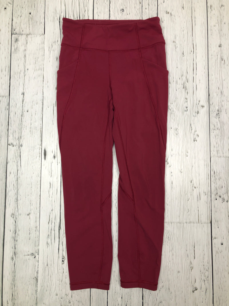 lululemon burgundy leggings - Hers S/4