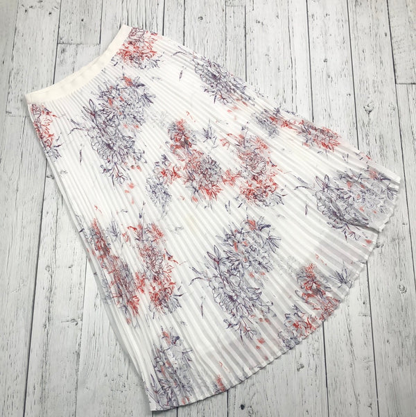 Babaton Aritzia white blue red floral skirt - Hers S