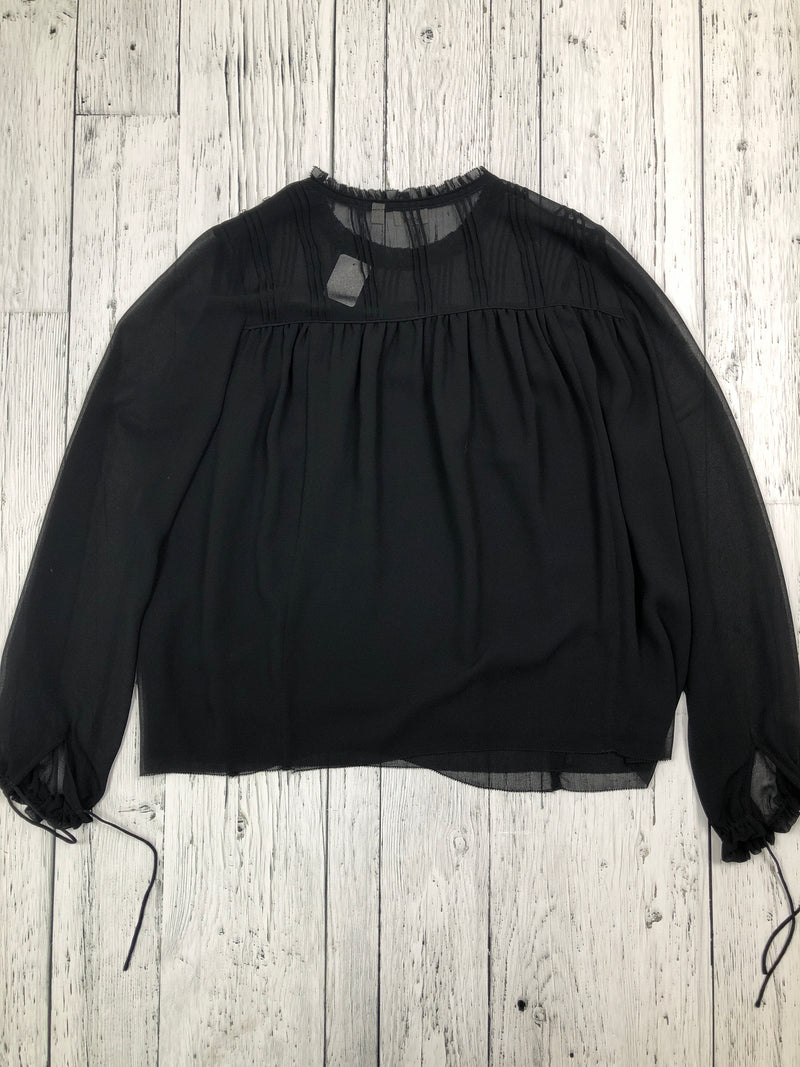 Wilfred Aritzia black sheer sleeved shirt - Hers XS