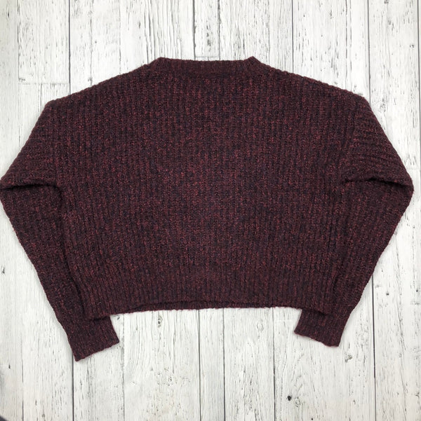 Line burgundy knitted sweater - Hers XS
