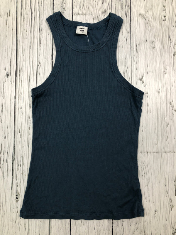 Sunday Best Aritzia blue tank top - Hers XS