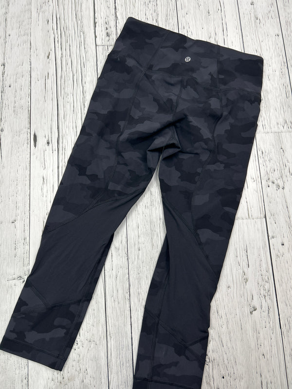 lululemon black camo crop leggings - Hers 6