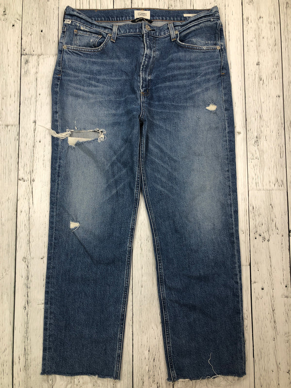 Citizens of Humanity blue daphne crop distressed jeans - Hers M/30