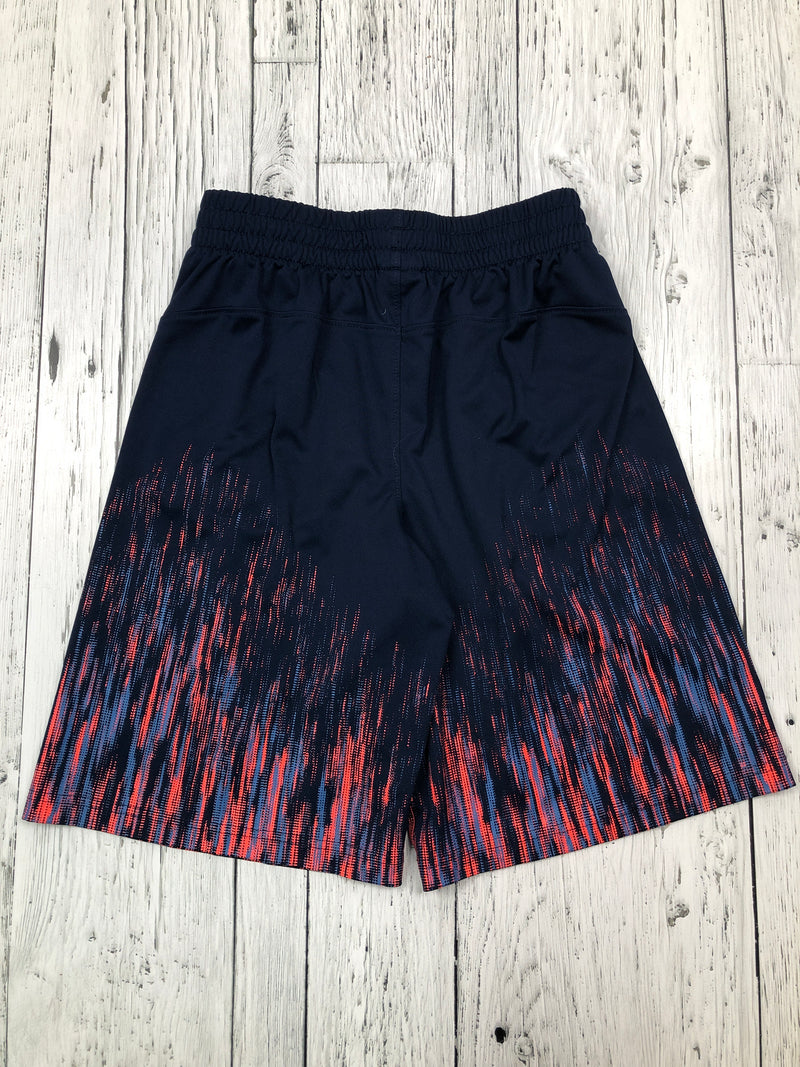 Adidas navy orange patterned shorts - Boys 10