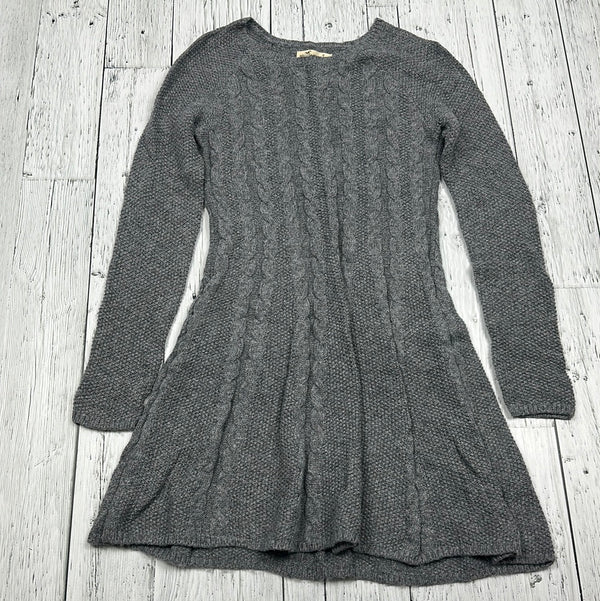 Hollister Grey Knit Sweater Dress - Hers S