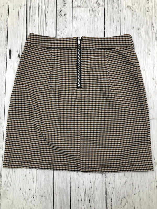 Garage brown black plaid skirt - Hers S