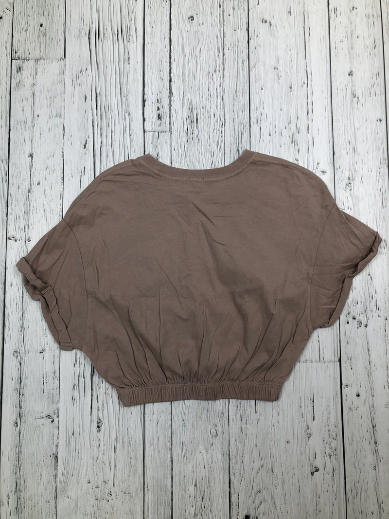 Garage brown cropped t-shirt - Hers M