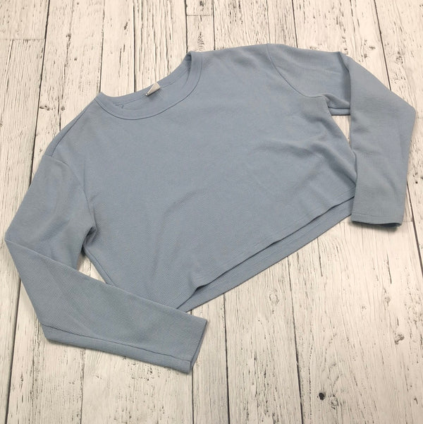 Sunday Beat Aritzia blue cropped long sleeve shirt - Hers XS/2