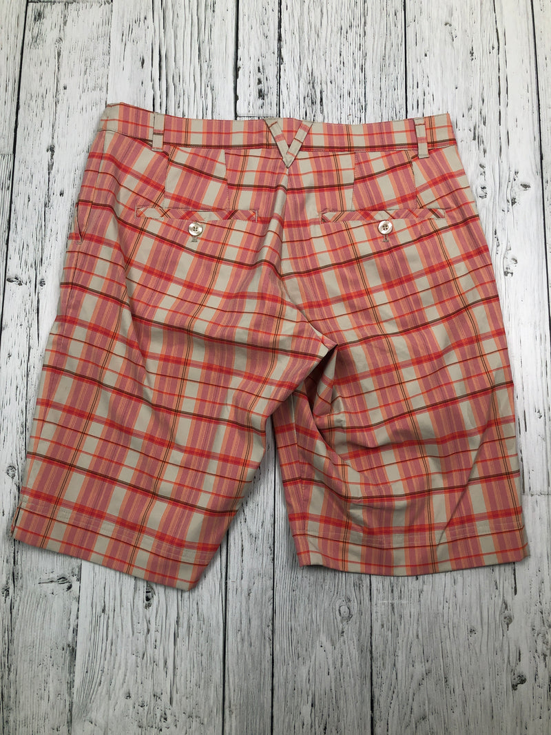 Gordon Cooper orange plaid golf shorts - Hers S/6