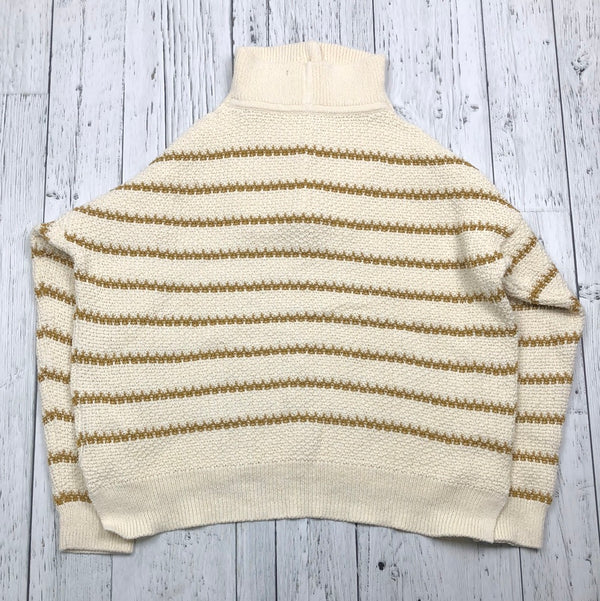 Madewell white brown striped sweater - Hers L