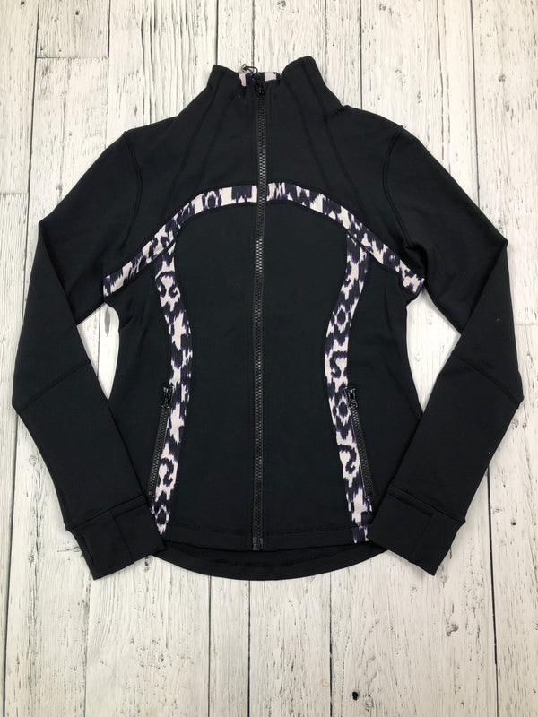 lululemon black patterned sweater - Hers M/10