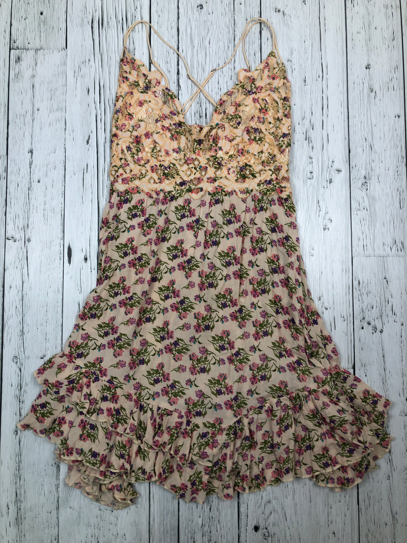 Free people beige floral dresses - Hers M