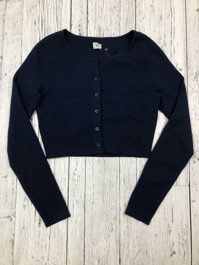 Sunday Best Aritzia navy cropped long sleeve shirt - Hers S