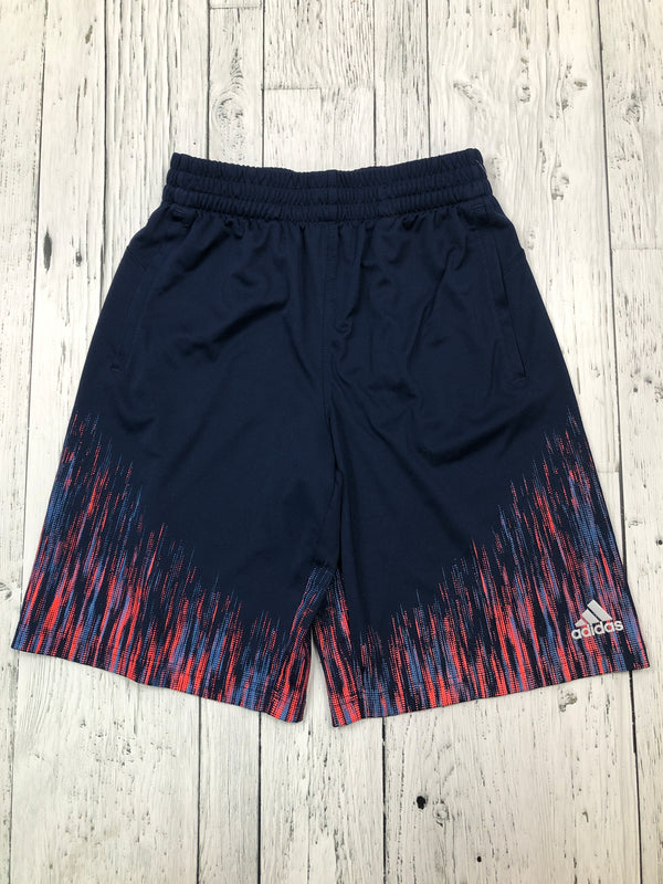 Adidas navy orange patterned shorts - Boys 10