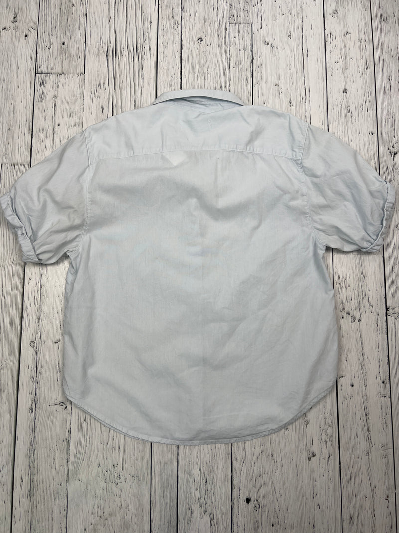 Denim Forum blue button up shirt - Hers S