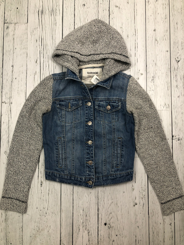 Garage blue grey denim hoodie jacket - Hers XS