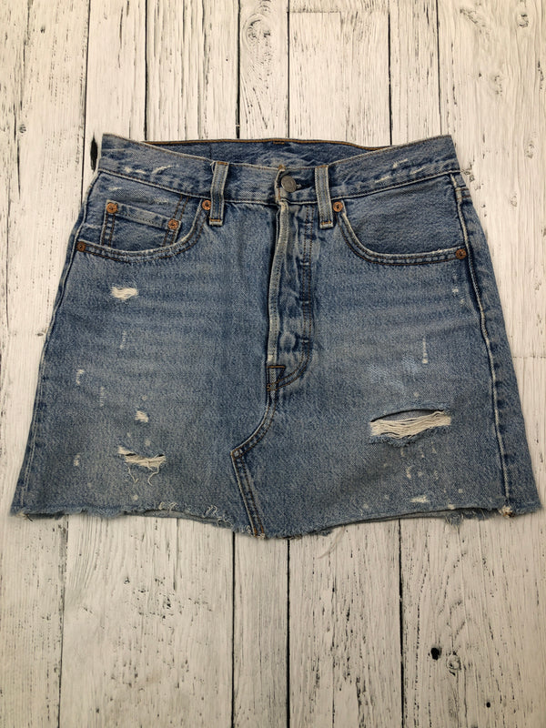 Levi’s blue distressed denim skirt - Hers XXS/24