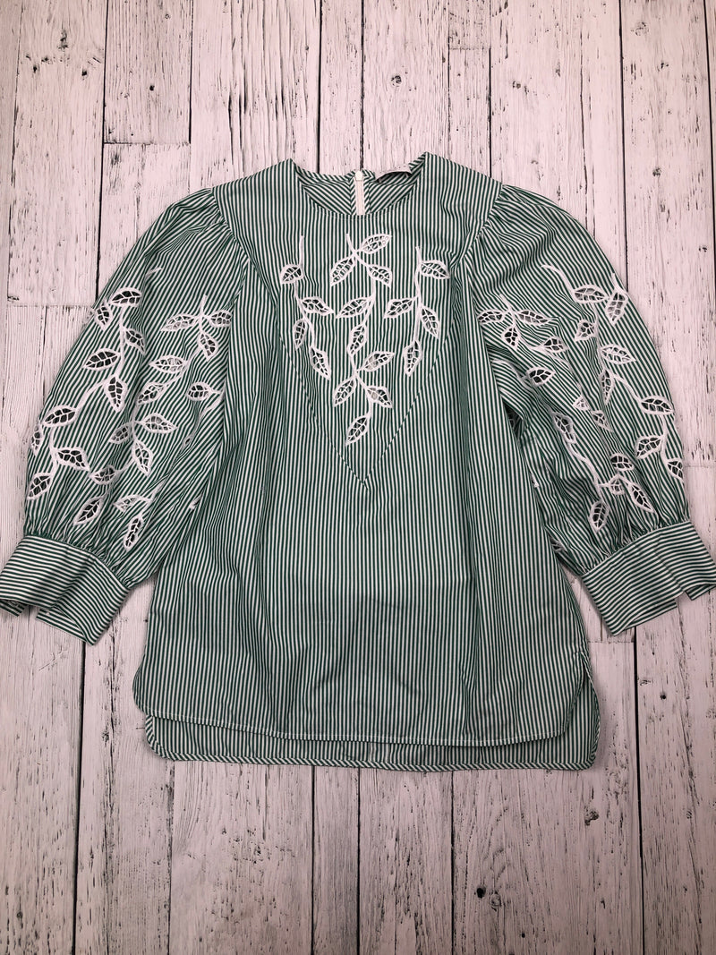 Sandro green white striped shirt - Hers S/4