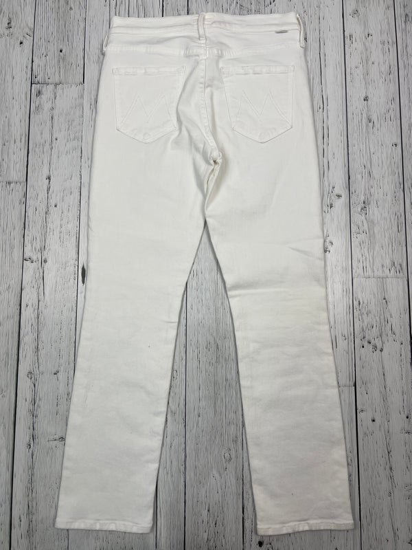 Mother mid rise dazzler ankle white jeans - Hers S/28