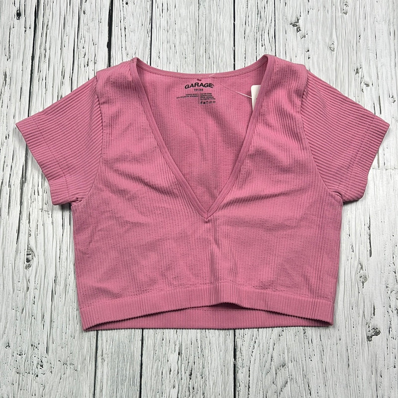 Garage pink cropped t-shirt - Hers XS