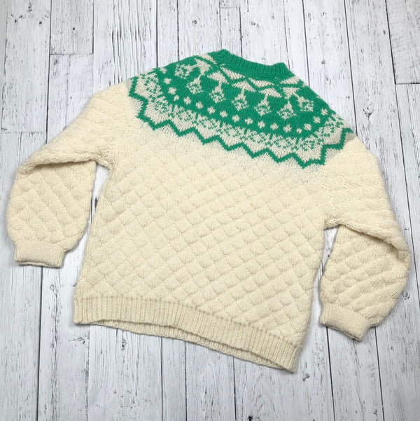 Vine & Love cream and green knit sweater - Hers S