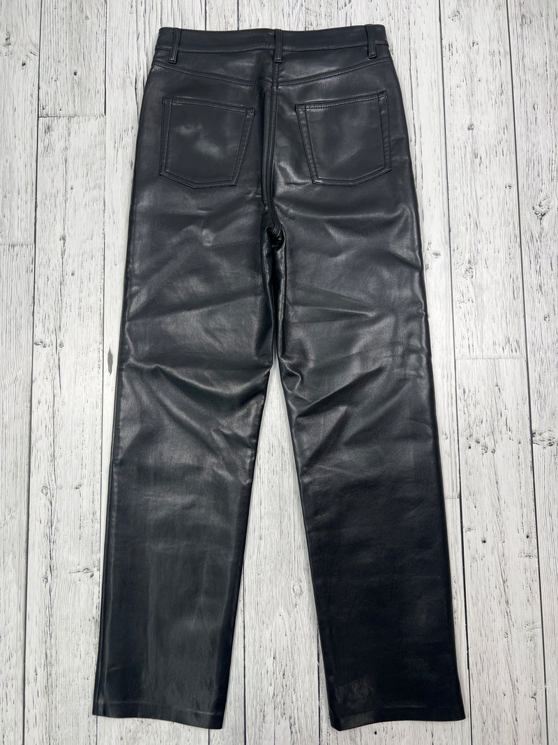 Wilfred Aritzia black leather pants - Hers S/4