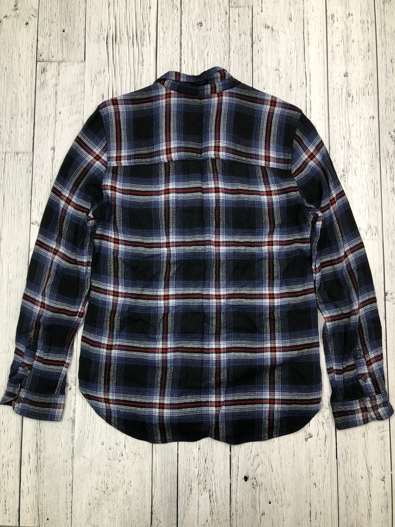 American Eagle blue plaid flannel - His L