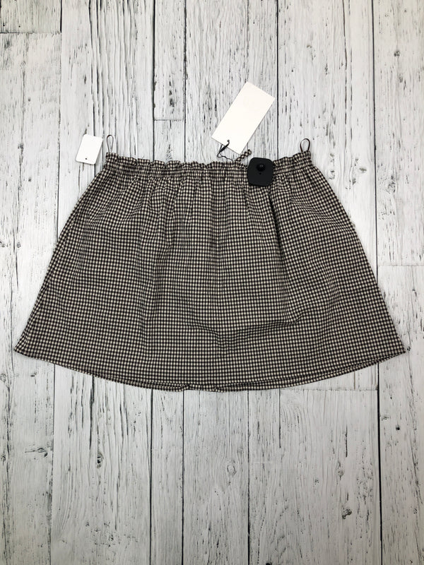 Zara white black plaid skirt - Hers S