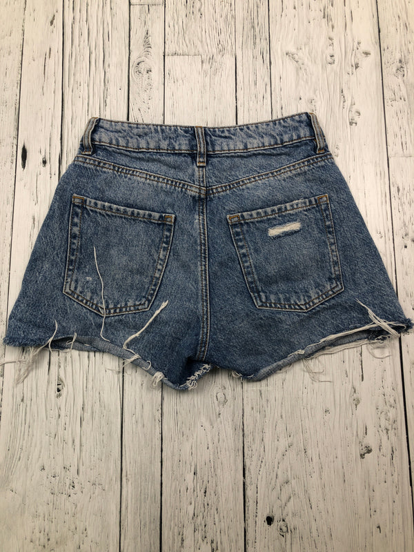 Garage distressed blue denim shorts - Hers XXS/24/0