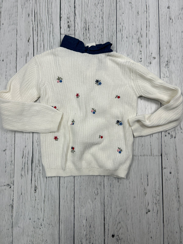 Sergeant Major white floral knit sweater - Girls 8