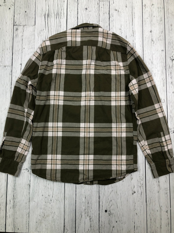 American Eagle green plaid flannel - Hers S