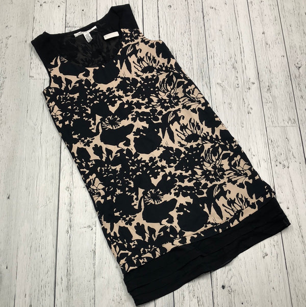 Diane Von Furstenberg beige black patterned dress - Hers XS/0