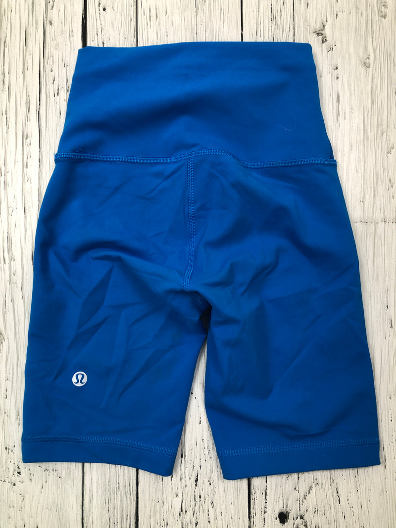 lululemon blue biker shorts - Hers XS/0