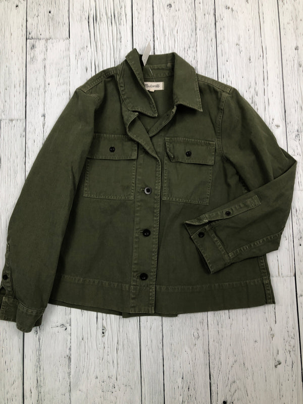 Madewell green denim jacket - Hers S