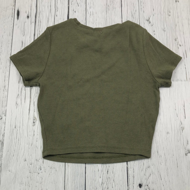 Garage green cropped t-shirt - Hers S