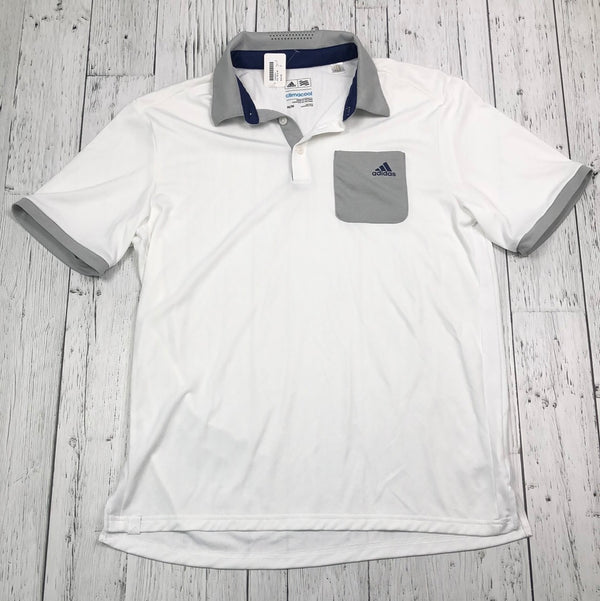 Adidas white grey golf shirt - His M
